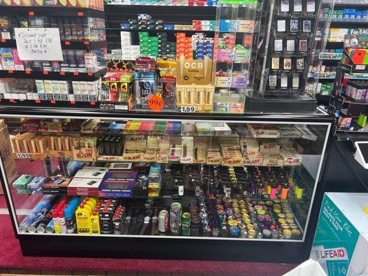 Cones; Grinders; Butane; Wraps/Papers; Discount Vapes!