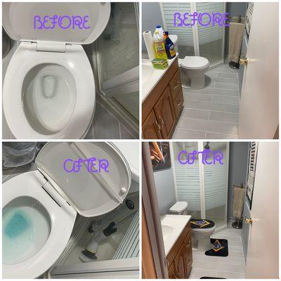 Before and after bathroom