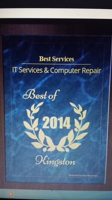 Voted Best of Kingston 2014 in IT Services & Computer Repair!