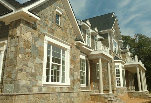 Falcon Mist Building Stone with Limestone Sills