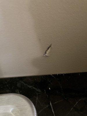 dent in wall