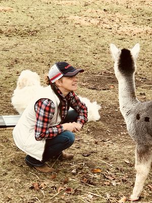 Wendi checking on her little girl.