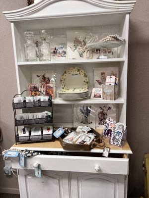 White Hutch with Loads of gifty items