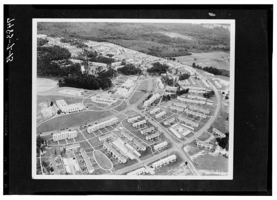 Aerial photo of Greenbelt circa 1939