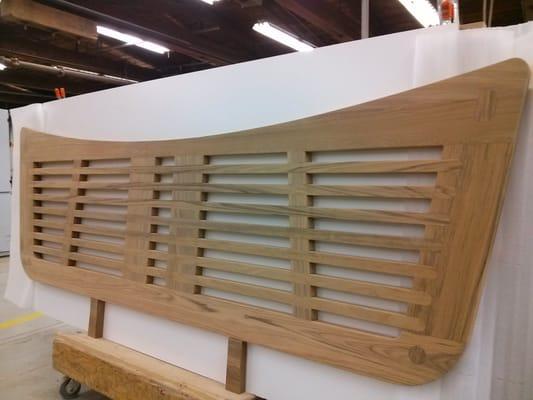 This is an example of what we can do for our marine customers.  This swim platform is made from 8/4 Teak, is almost 10' long and 42" wide!