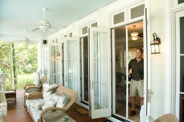 Double Retractable Screen Door. Available in Single, Long Pull, and Double door options. Offering in 12 colors to choose from.