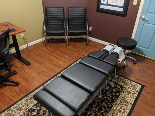 Chiropractic Table at Time 2 Adjust Family Chiropractic in Sparks