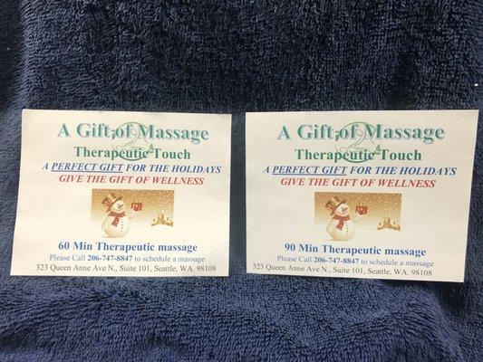 Purchase any five (5) GCs, get a complimentary therapeutic massage.