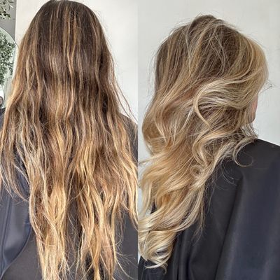 lived in bronde - this color service is great for those looking for a pop of blonde with low maintenance growout