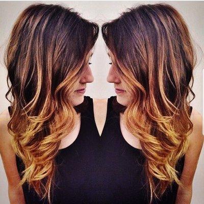 Beachy Balayage and Ombre. Modern Hair Cut.