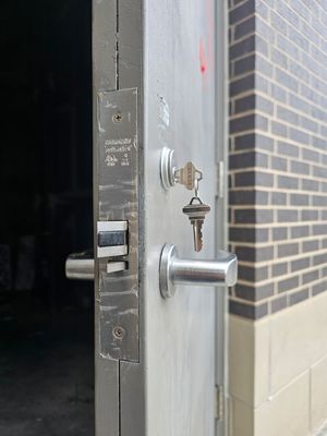 Commercial lockout service and key replacement.