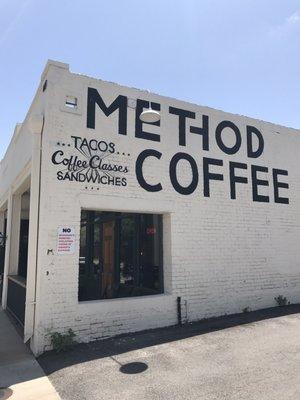 Cool coffee shop in east dallas at Ross and Hall.