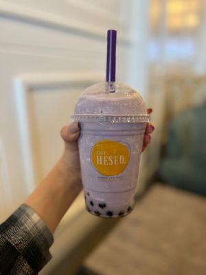 Large Taro Boba Tea (~$7)