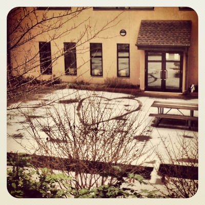 Wilmington Montessori School's courtyard