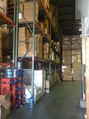 Pallets and pallets of product