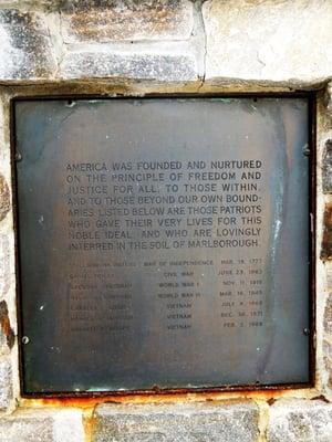 Honoring the seven Marlborough soldiers killed in the line of duty between 1777 and 1968.