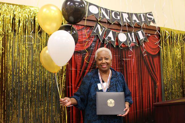 St. Paul's PACE celebrates accomplishments. Thanks to her medical care, this senior was able to graduate college in her 70s!