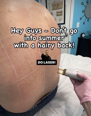 Enjoy a hairless back this summer when you get lasered now! Call 508-646-0000 today!