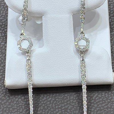 14 Kt White Gold Diamond Earrings