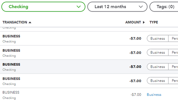 $7 charges that need to be removed.