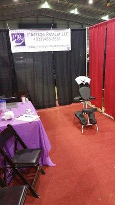 Our 1st show offering great chair massages.