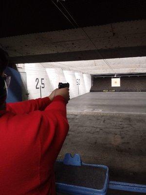 Student at range