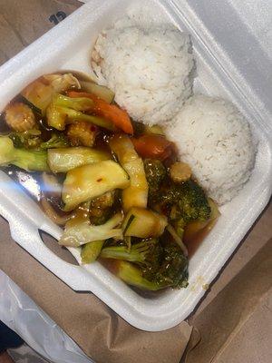 Mixed vegetables w/ white rice