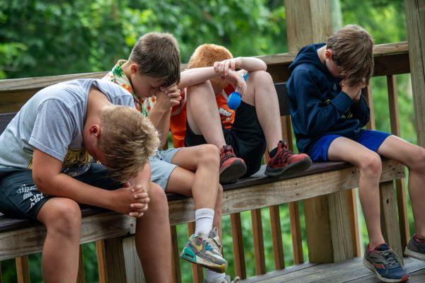 We set aside time to pray with and for each other every day at camp.