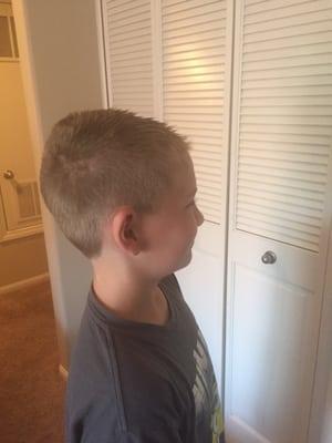 He says it's the best hair cut he's had in a very long time. Thanks Arleen