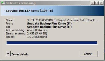 Seagate to Seagate USB 3.0 14.1 MB/s