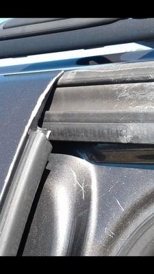 Ignored scratches on rear door and frame body.