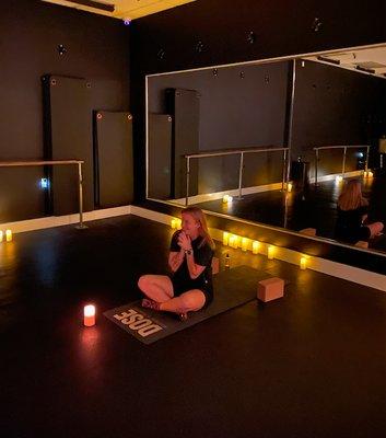 Candlelit Restore Yoga with Emily - the perfect wind down and recovery