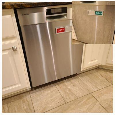 Before & after of the dishwasher. I also make sure to clean the filter and run a wash cycle with vinegar to clean and sanitize.