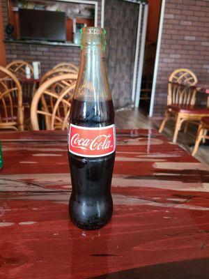 Coke in a glass bottle