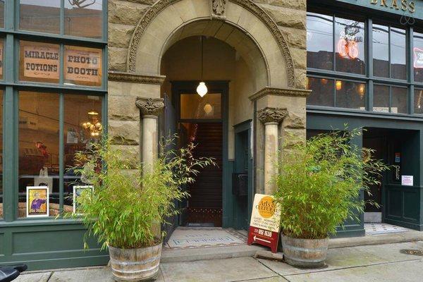 Our entryway in historic Marino Building