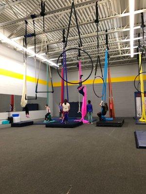 Aerial silks! So cool!