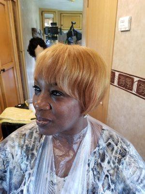 WIG OFF GAME CHANGE Color and cut allows client to feel good about wearing natural hair again