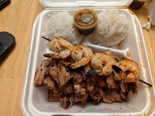 Combo chicken and shrimp