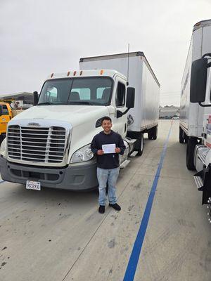 Meet our latest success story! Now a fully trained and confident truck driver, ready to conquer the road ahead.