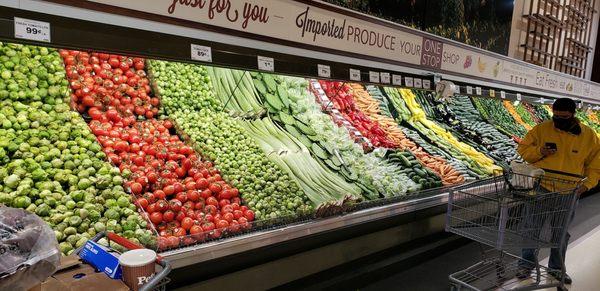 Amazing displays if fresh vegetables