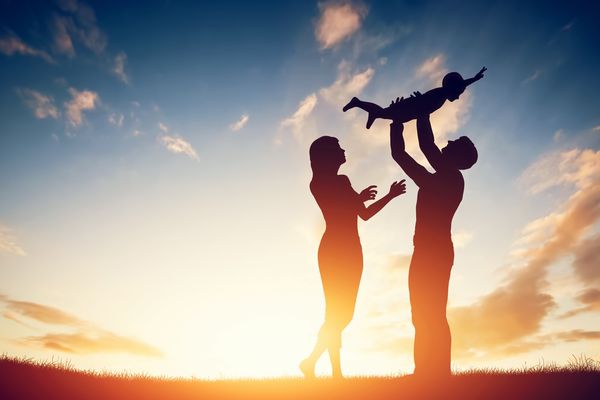 Mother, father and child.