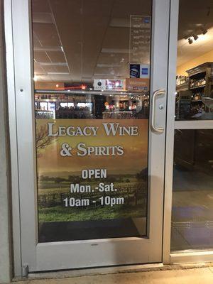 Legacy Wine and Spirit.