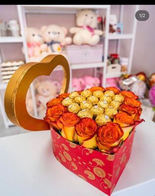 Vibrant Roses and Chocolates