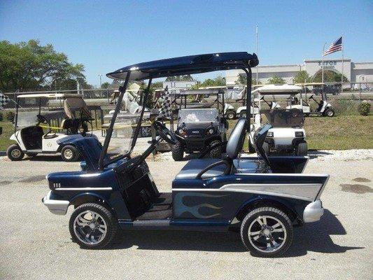 We can customize your golf car in lots of cool ways!