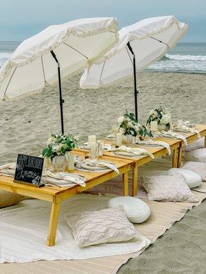 beach luxury picnic