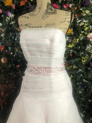 Blush pink wedding gown. Normally priced $998.00 now through WDW $399.00