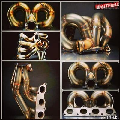 We are an AUTHORIZED DEALER for Whitfield MFG turbo manifolds for HONDA's, Acura's and EVO 8 and 9. Call for pricing