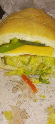 Better made salad sub.remake after i talked to mgmt.  But i had to go back .. How bout make it like this All the time!