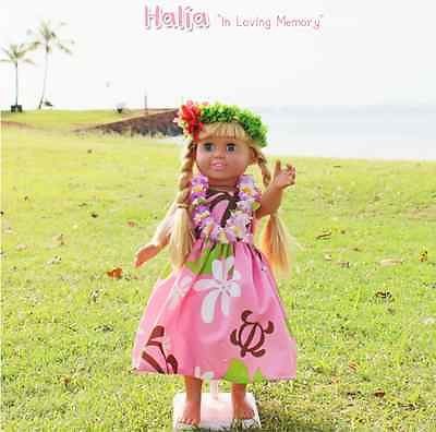 Hawaiian Doll Clothes-Halia, 18inch Doll Dress, American Girl Doll Clothes