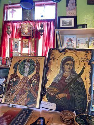 Hand painted icons from Greece